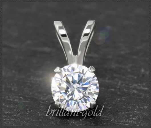 Brillant Anhänger mit 0,72ct; 585 Weißgold